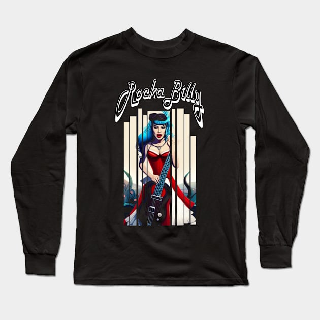 Rockabilly Long Sleeve T-Shirt by MckinleyArt